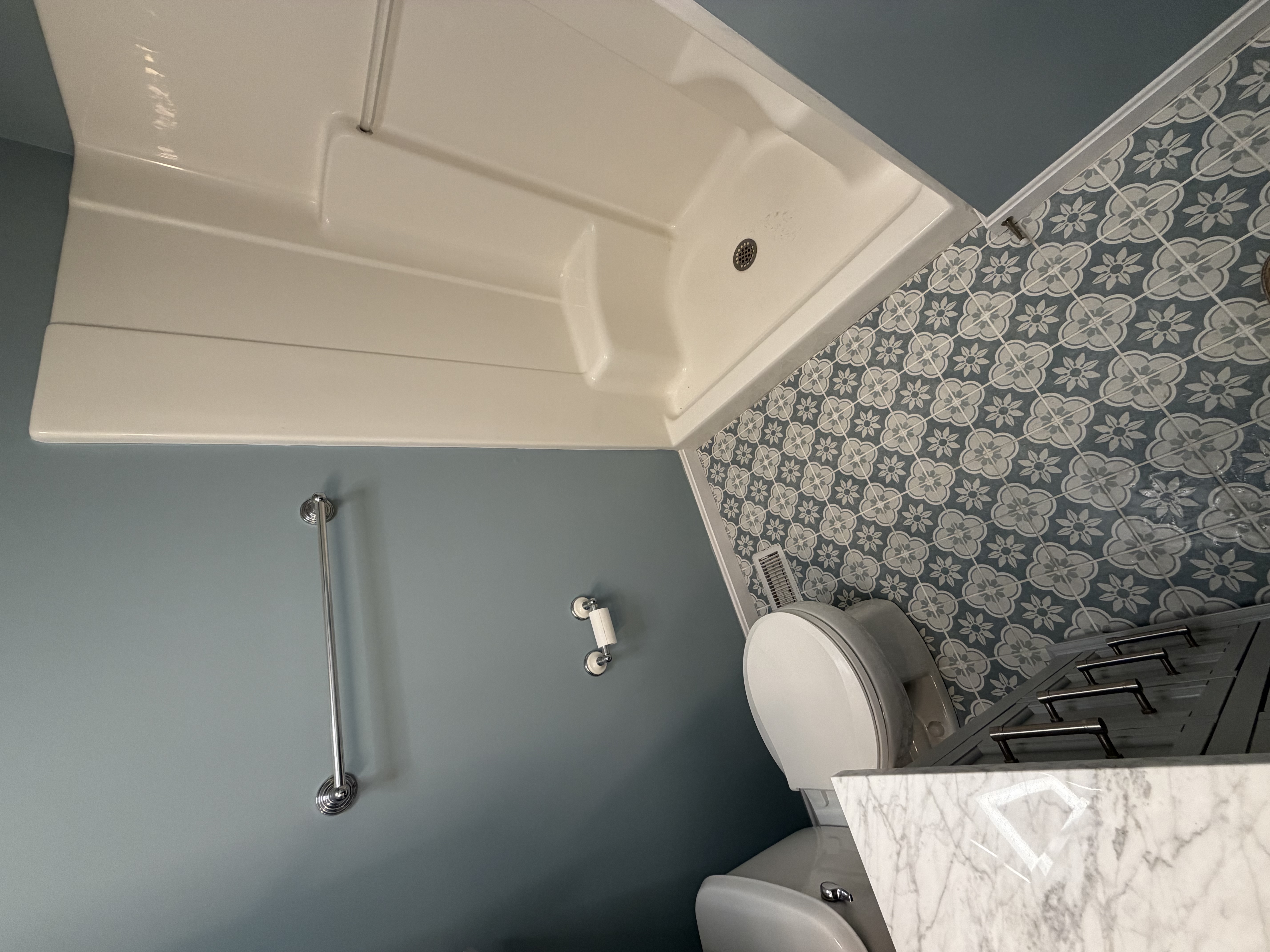 Bathroom tile floor and shower install NH