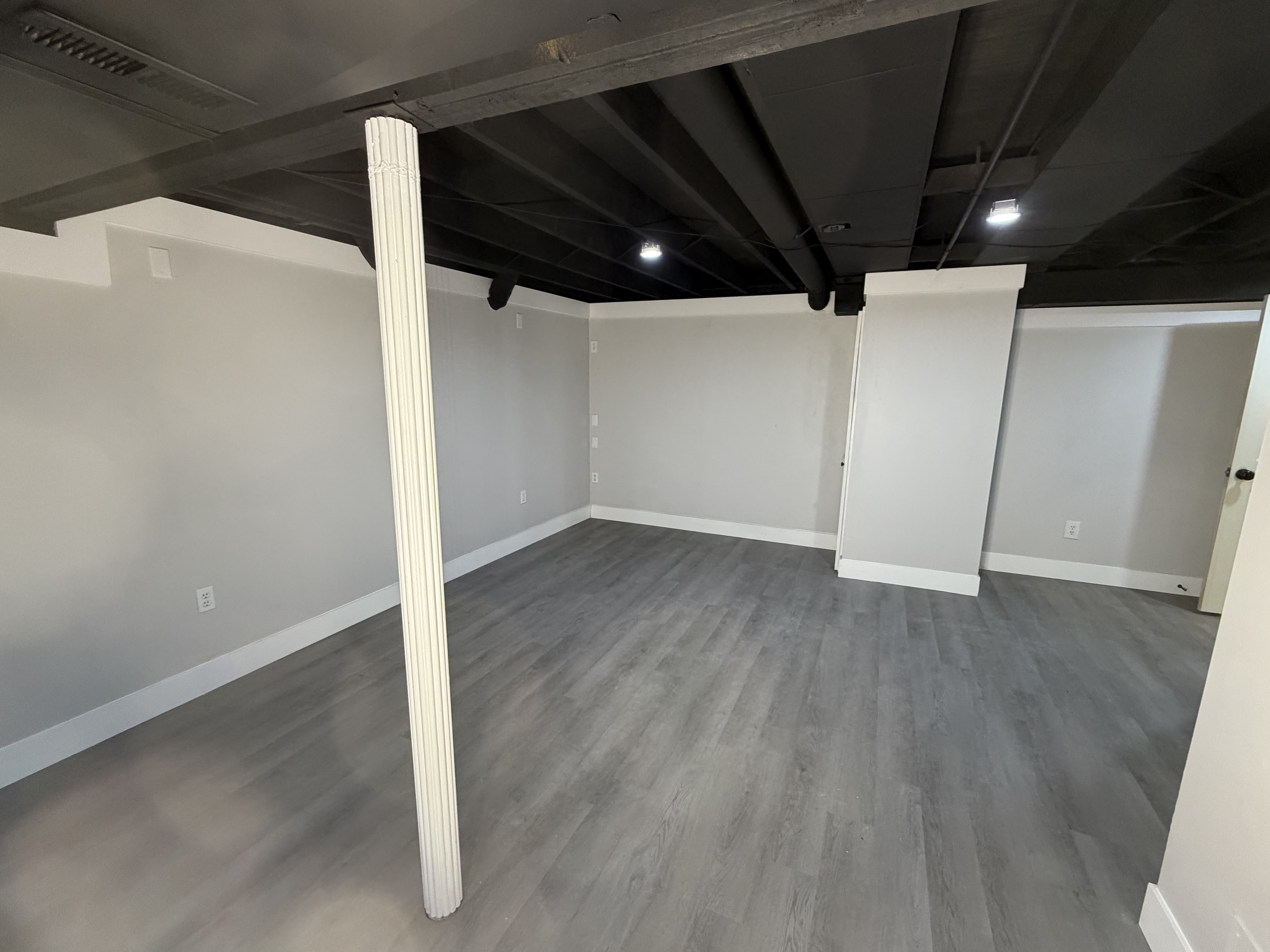 Basement finishing LVP flooring drywall trim NH handyman