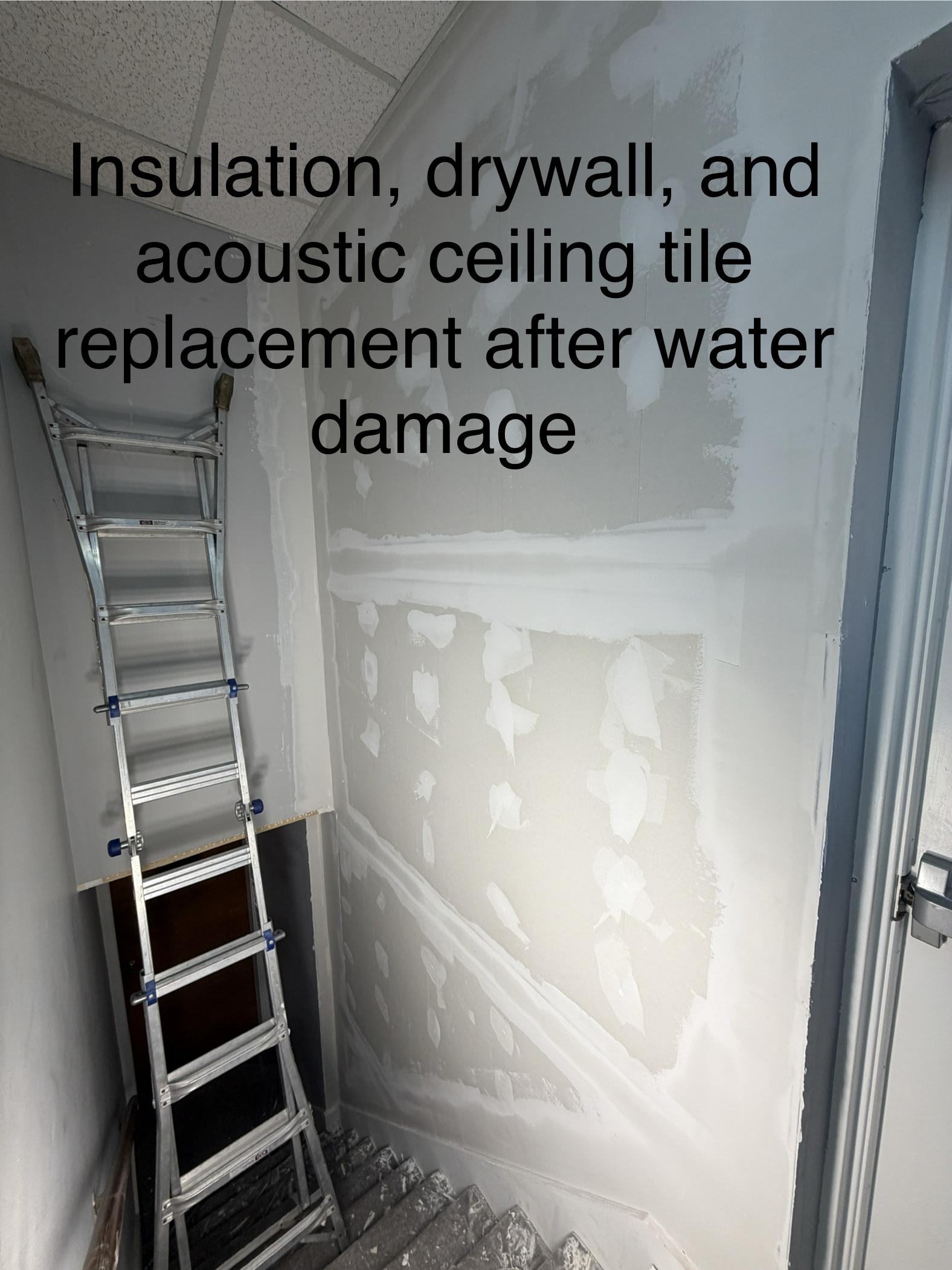 Commercial drywall insulation acoustic tile repair NH handyman